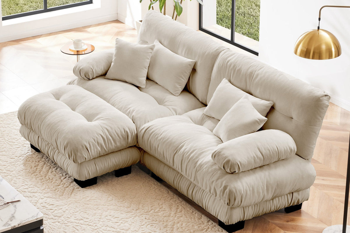 CLOUDIES 94&quot; Loveseat with 1 Ottoman