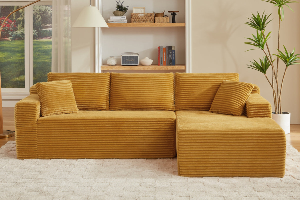 NOUVA 103" Corduroy Right Chaise Sofa