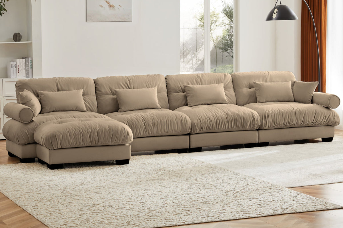 CLOUDIES 173&quot; 4 Seater Sofa with 1 Ottoman