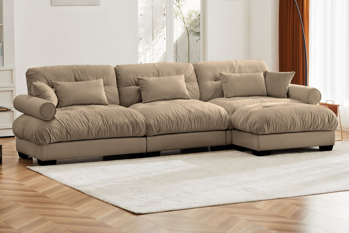 CLOUDIES 134&quot; 3 Seater Sofa with 1 Ottoman