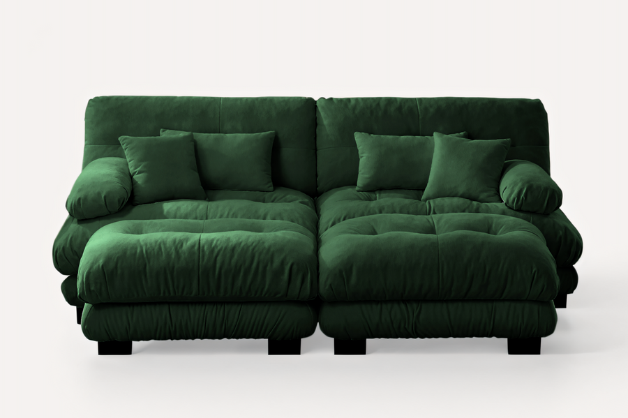 Loveseat with 2 Ottomans