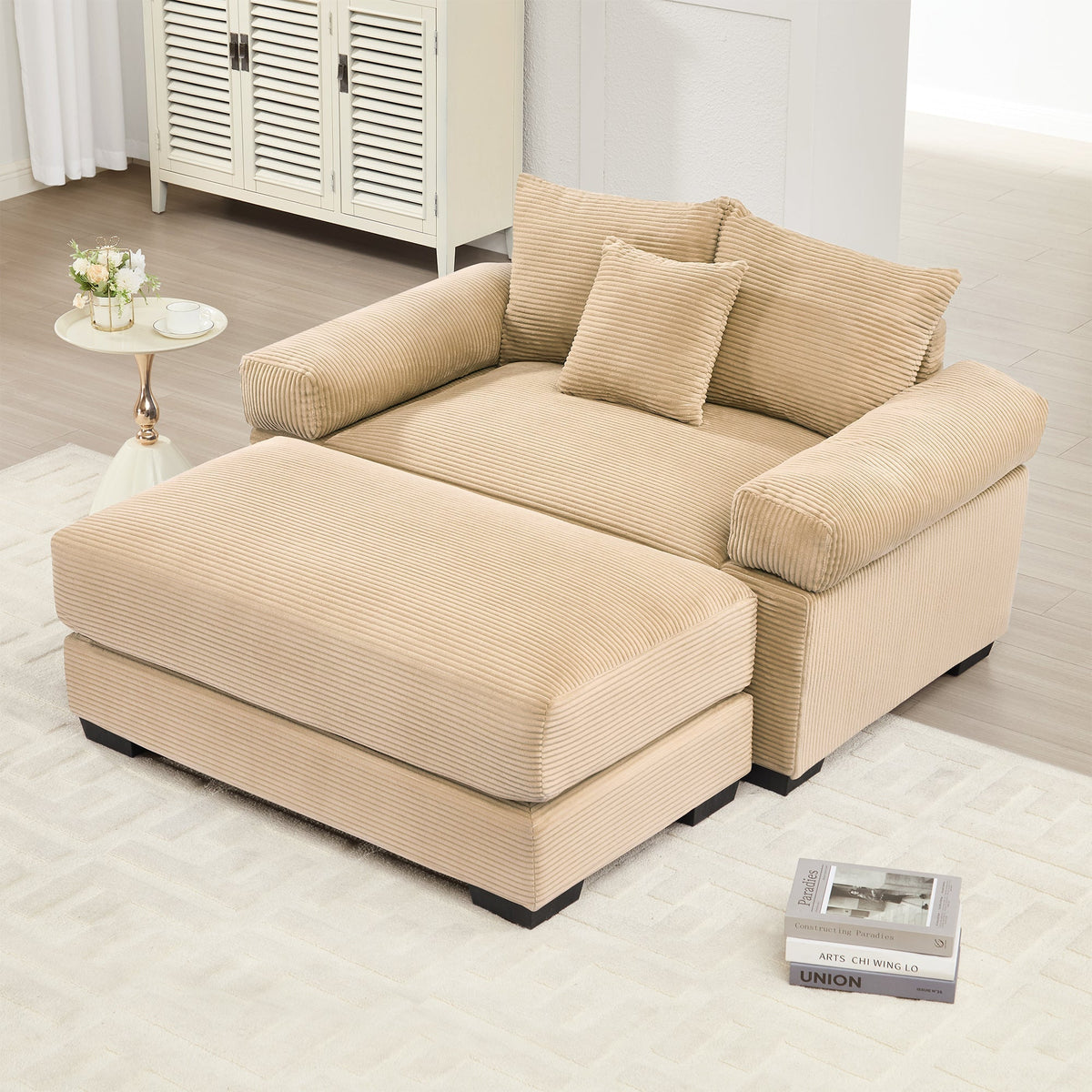 DESEO 54&quot; Sofa Chair with 1 Ottoman