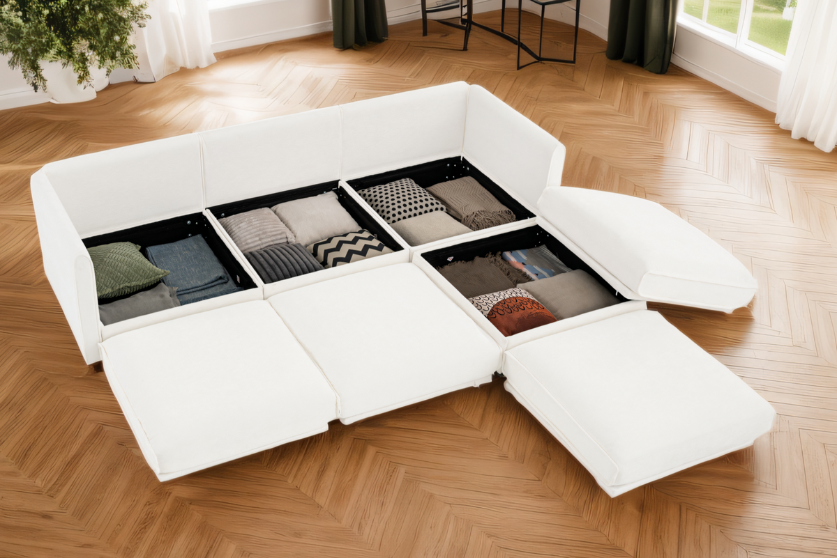 PERTH 109&quot; Sofa 3 Seater with 1 Ottoman