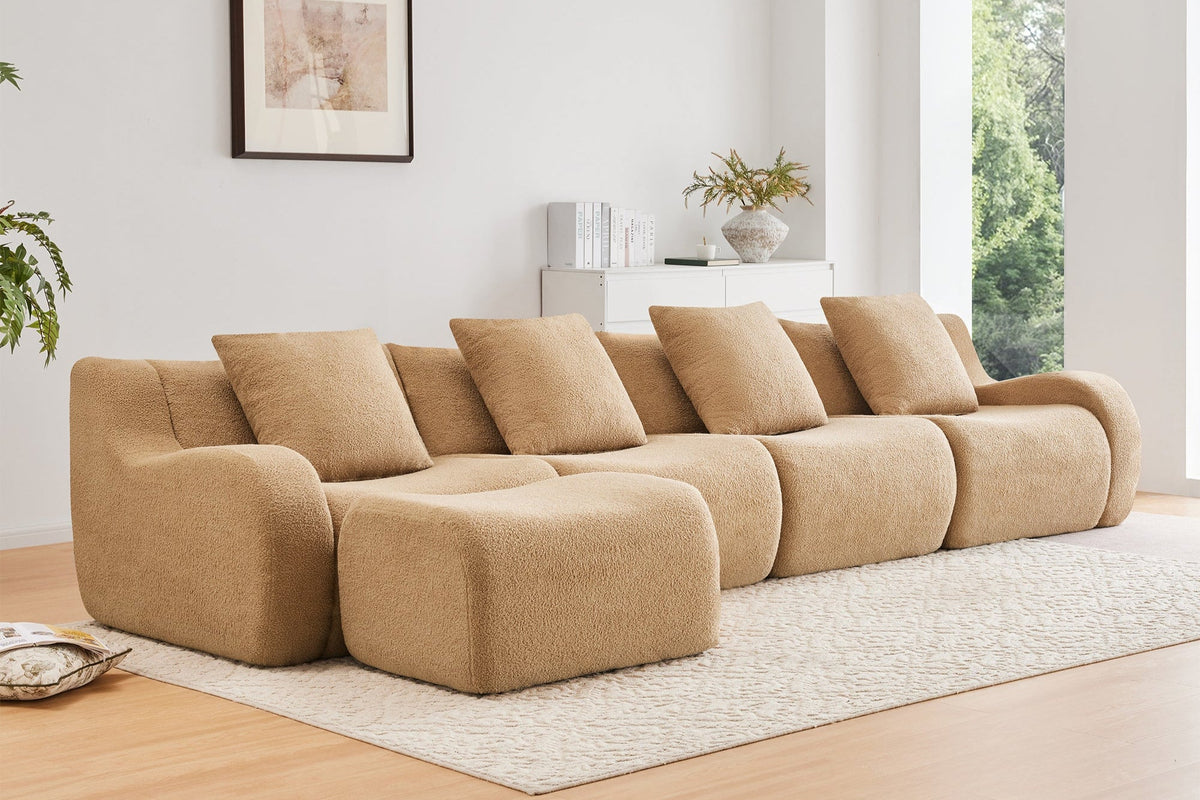 ROMA 148" 4-Seater Sofa with 1 Ottoman
