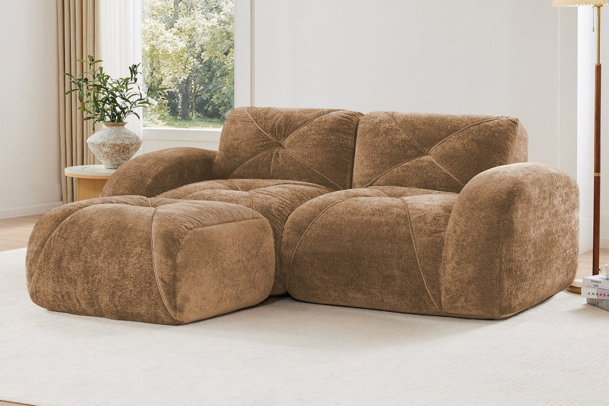 MYLO 80" Loveseat with 1 Ottoman