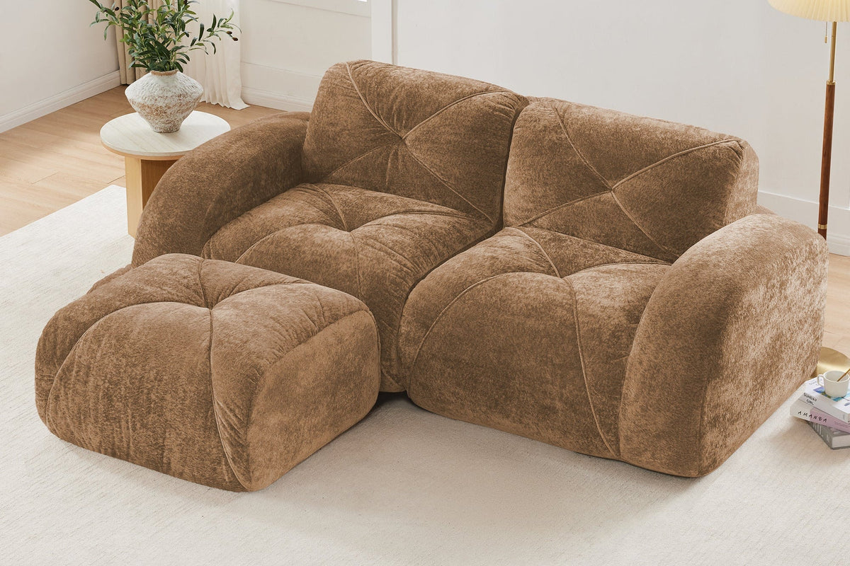 MYLO 80" Loveseat with 1 Ottoman