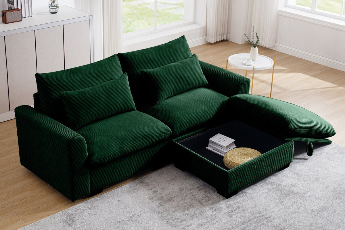 HARMONY 86&quot; Loveseat with 1 Ottoman