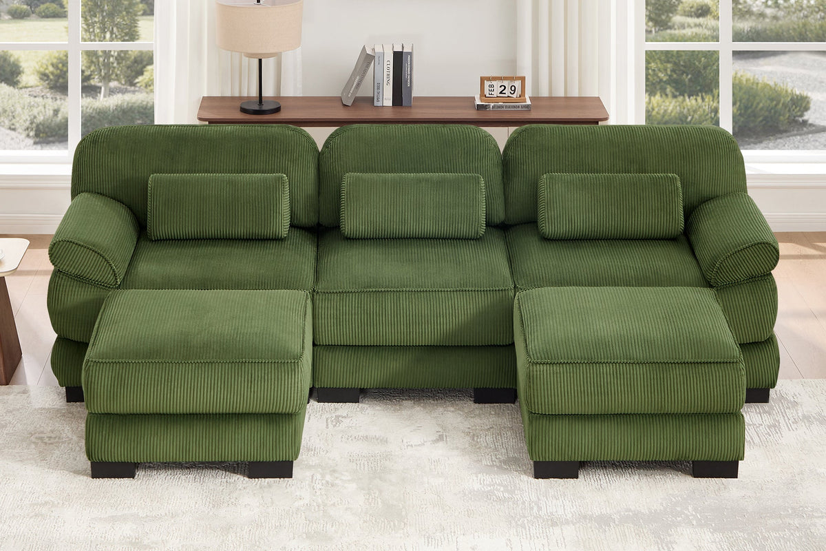 MASON 104" 3-Seater Sofa 2 with Ottomans