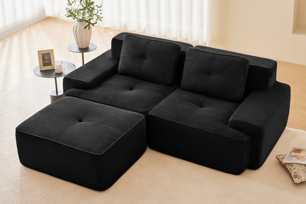 CORDELIA 82" Loveseat with 1 Ottoman
