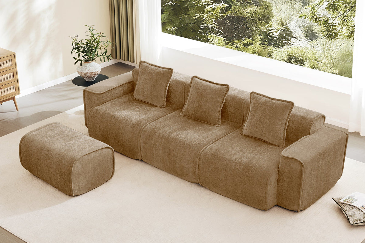 HARRISON 108" 3-Seater Sofa with 1 Ottoman