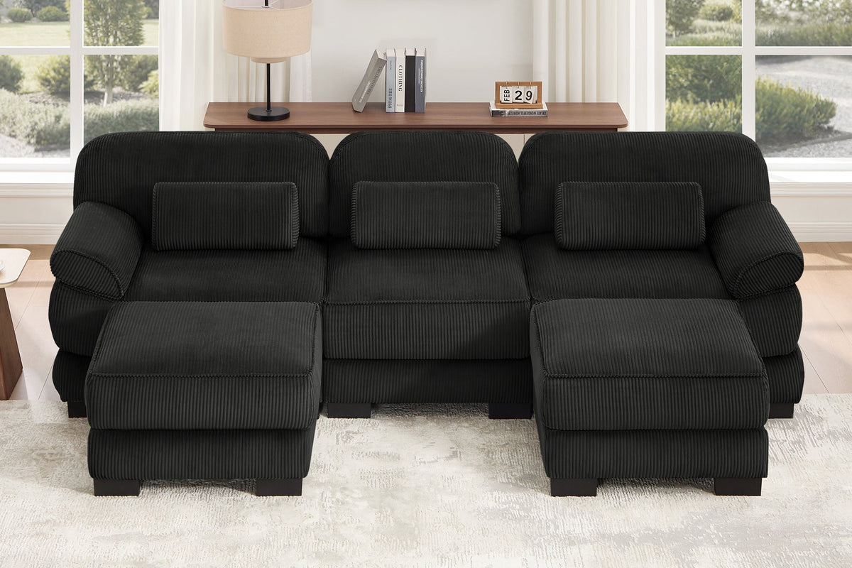 MASON 104" 3-Seater Sofa 2 with Ottomans