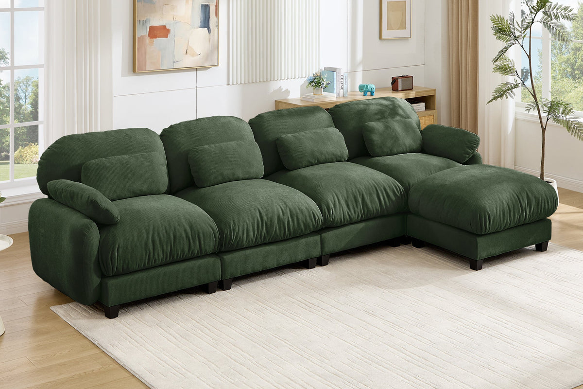UNIONN 136" 4-Seater Sofa With 1 Ottoman