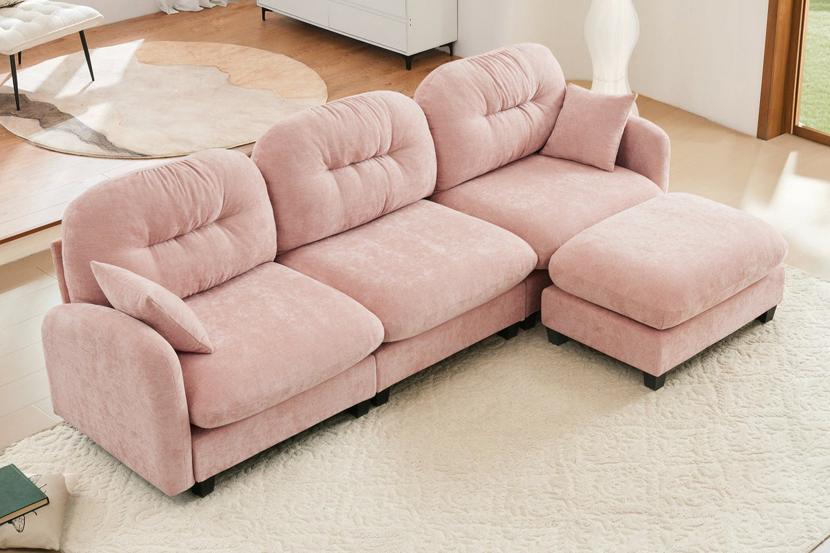 NUVIA 107&quot; 3 Seater Sofa with 1 Ottoman