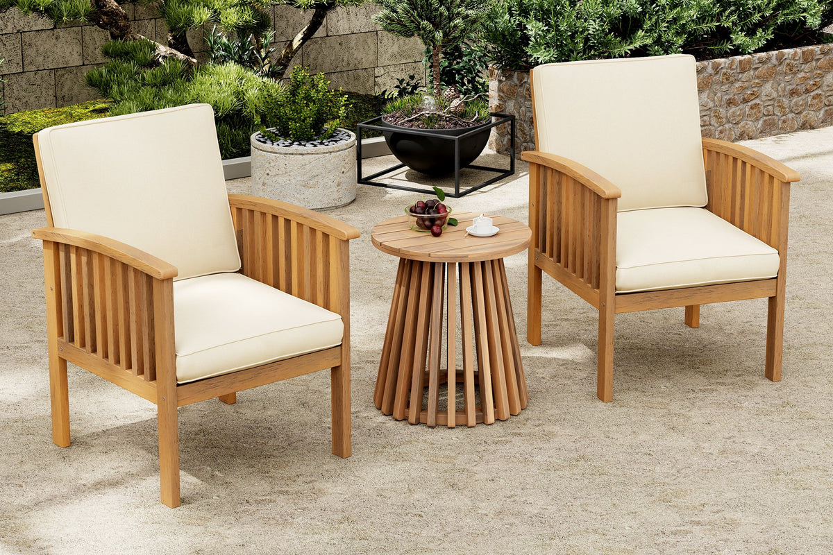 URVON Patio Chair with Side Table