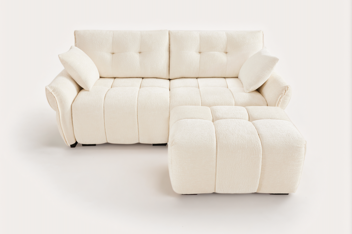 CHARLOTTE 78&quot; 2 Seater Sofa With 1 Ottoman