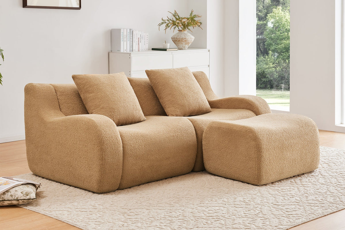 ROMA 82.7" Loveseat with 1 Ottoman