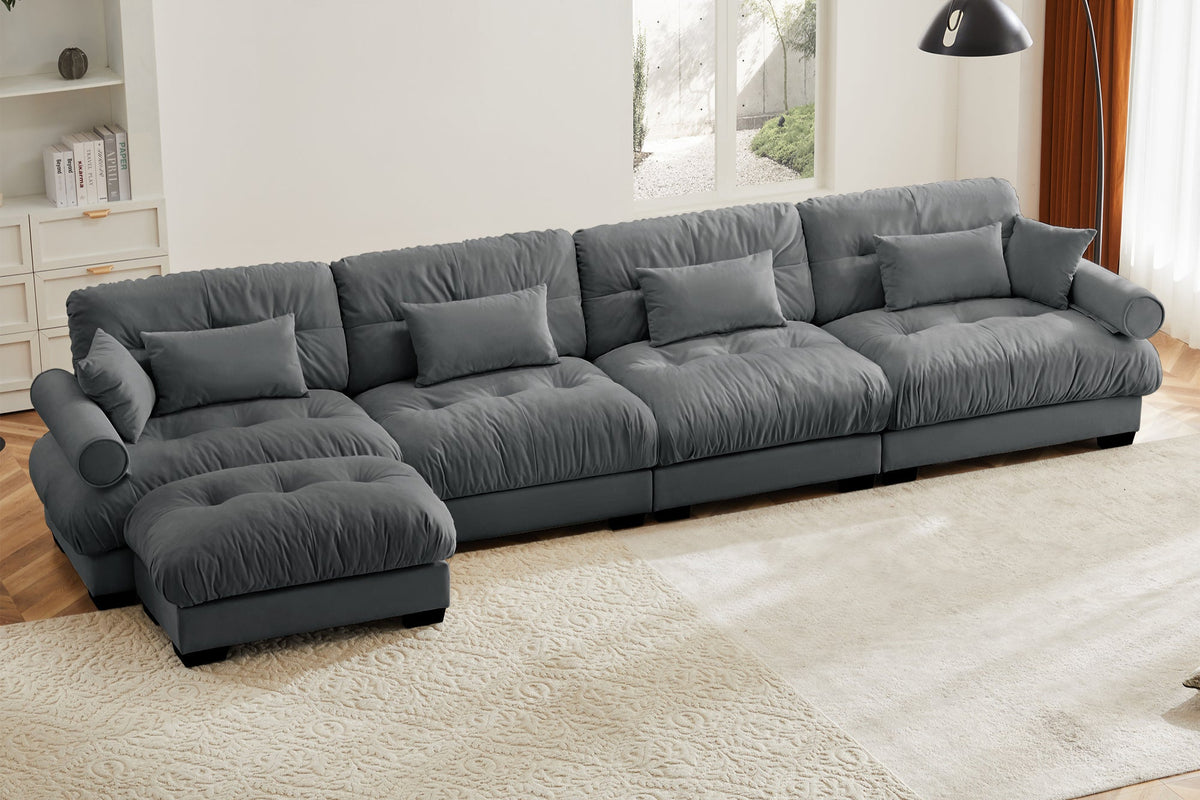 CLOUDIES 173&quot; 4 Seater Sofa with 1 Ottoman