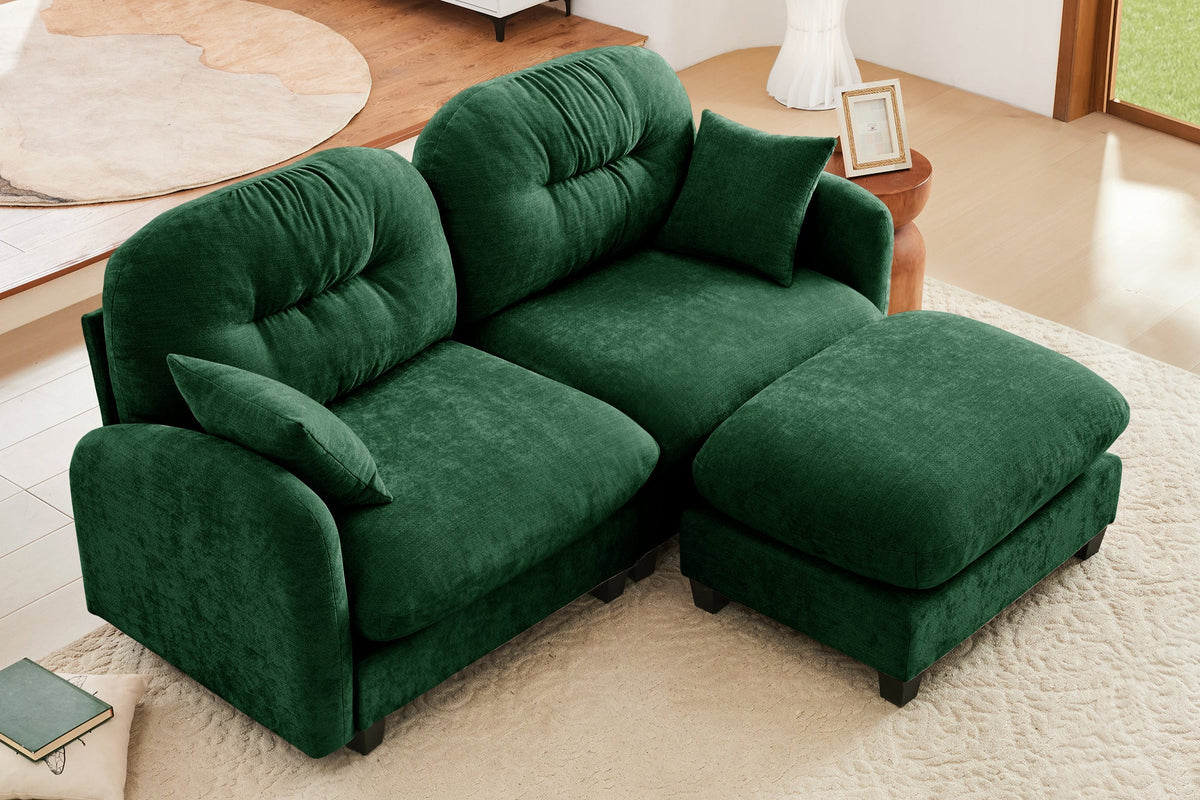 NUVIA 74&quot; Loveseat with 1 Ottoman
