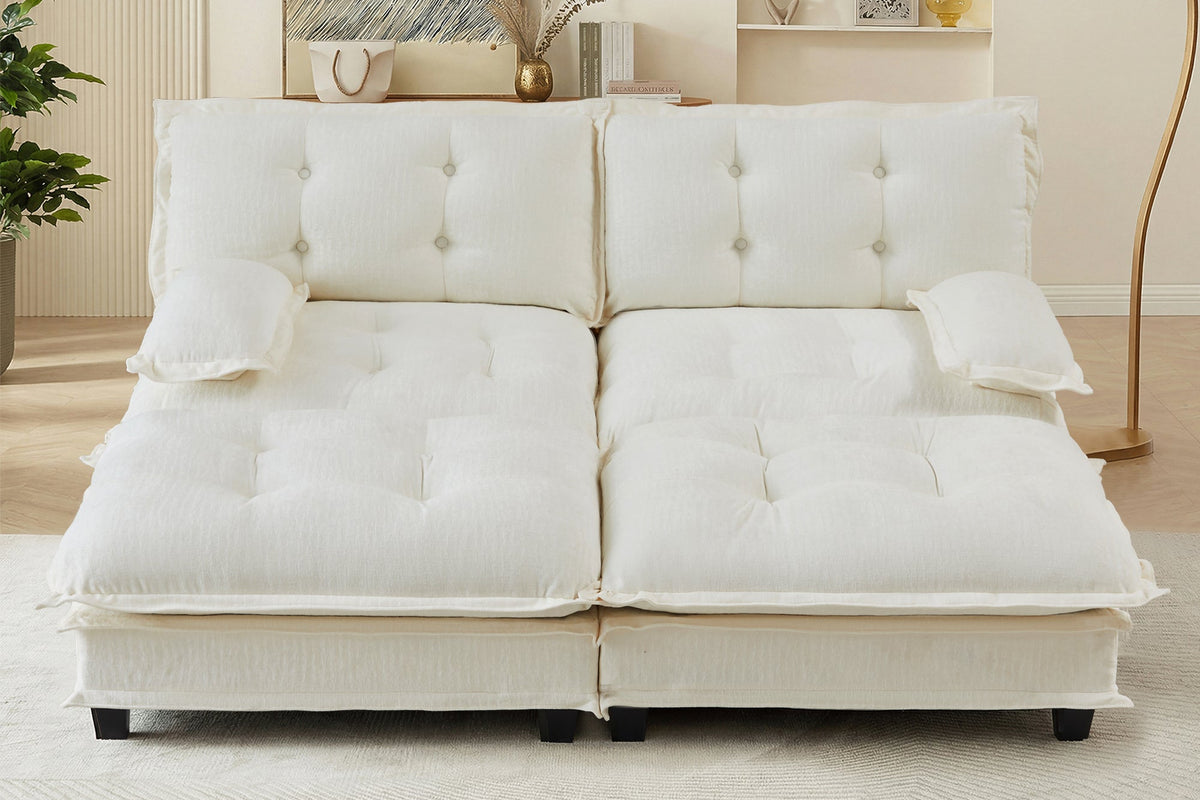MARLOX 77" Loveseat with 2 Ottomans