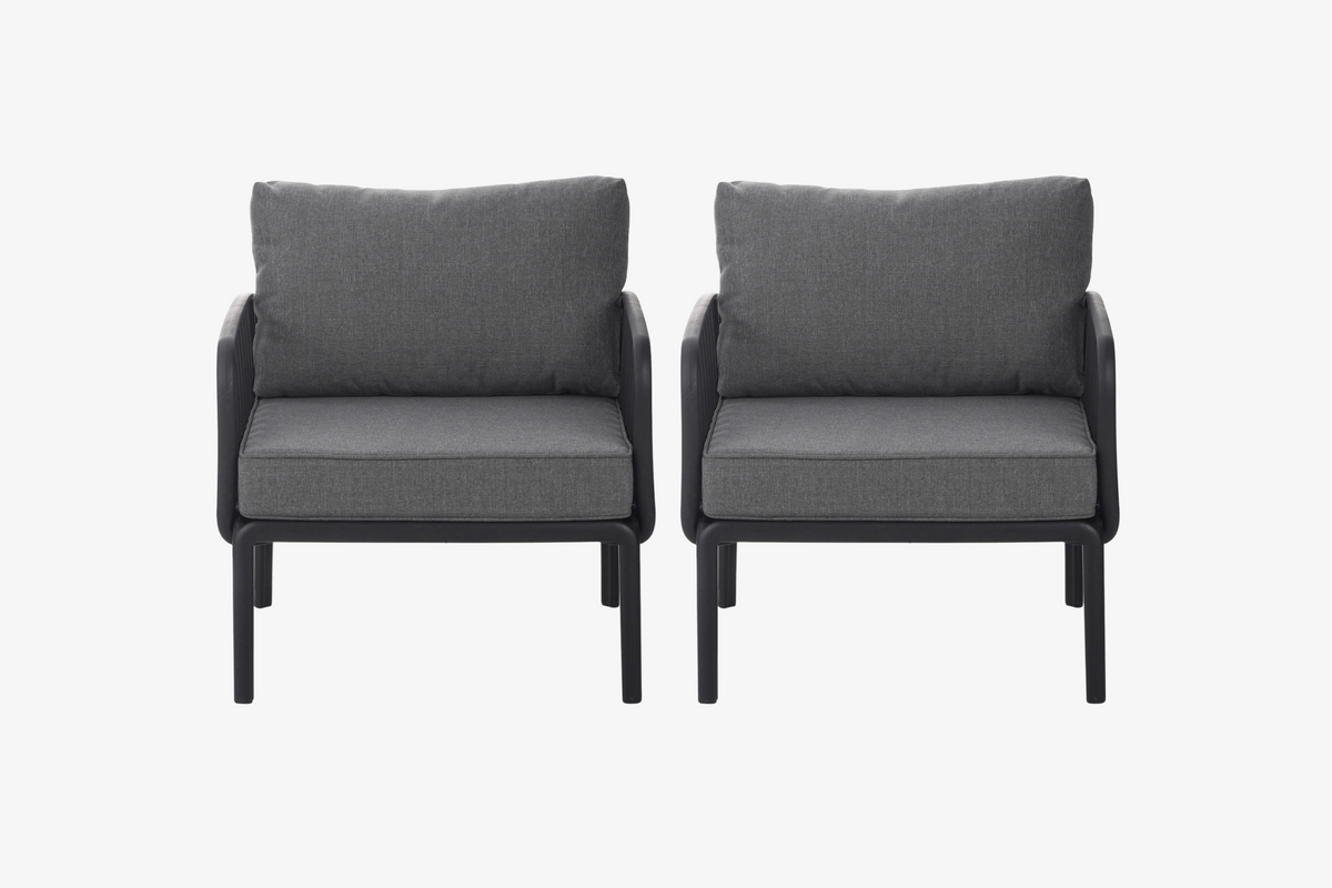 VIONA 30" Outdoor Patio Club Chair - Set of 2