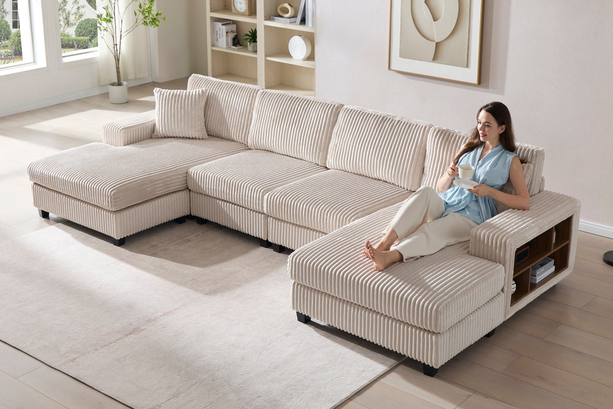CUREN 139" Sleeper Sofa