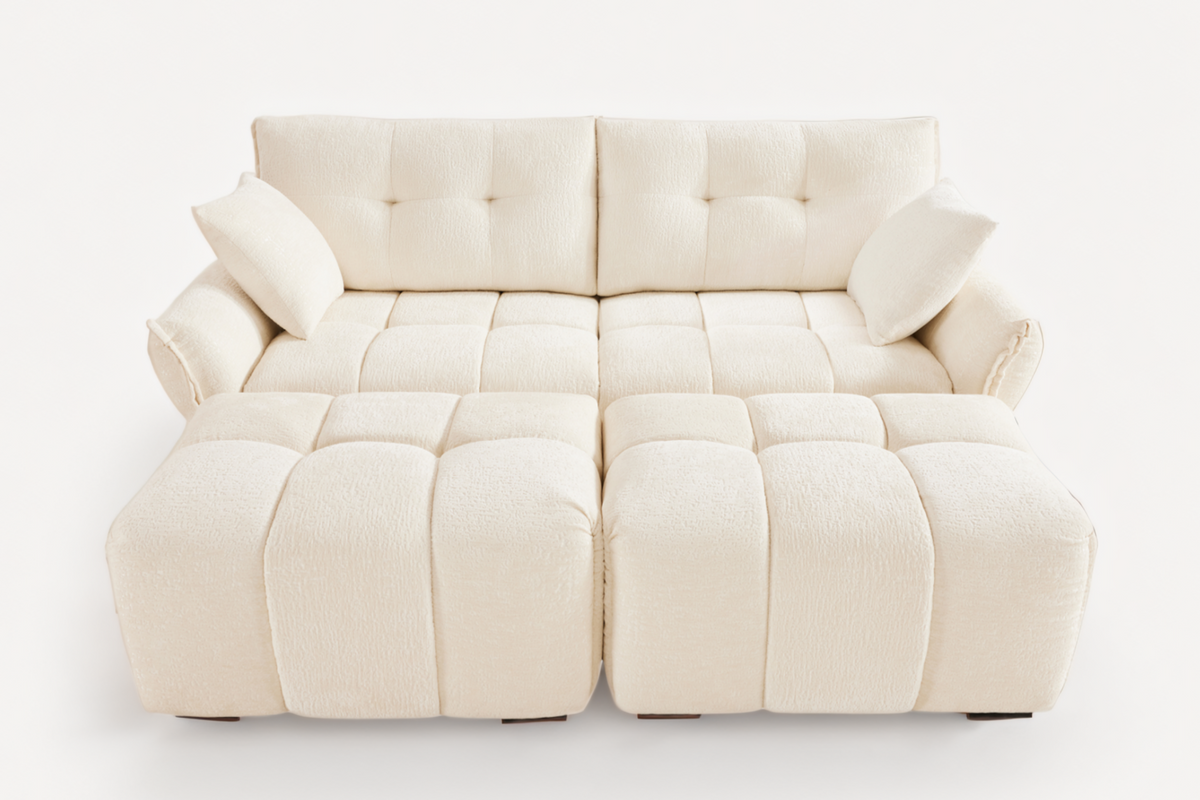 CHARLOTTE 78&quot; 2 Seater Sofa With 2 Ottoman