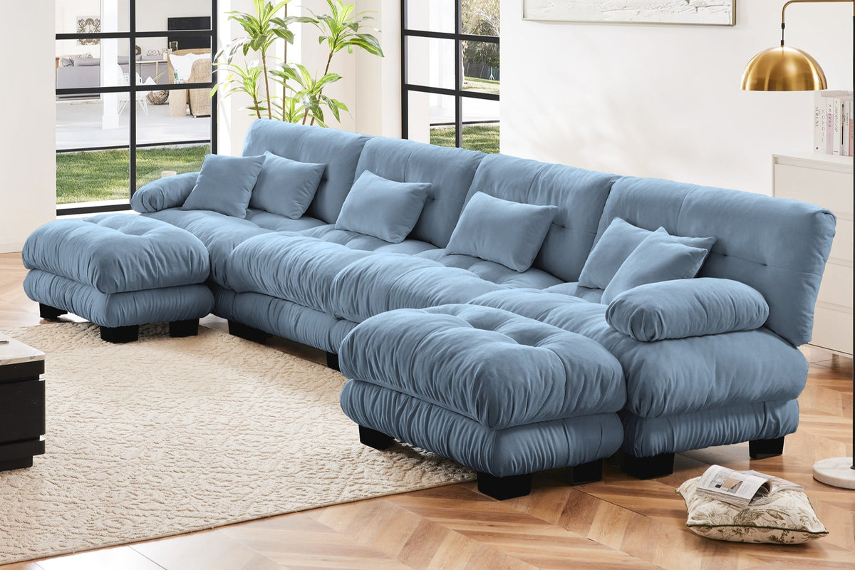 CLOUDIES 173&quot; Sofa 4 Seater with 2 Ottoman