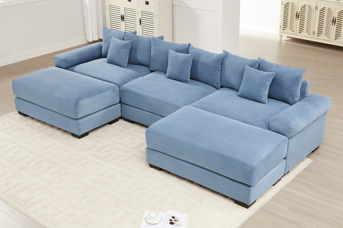 DESEO 130&quot; 3-Seater With 2 Ottoman