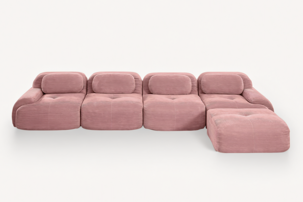 MIA 152&#39;&#39; 4-Seater Sofa with 1 Ottoman
