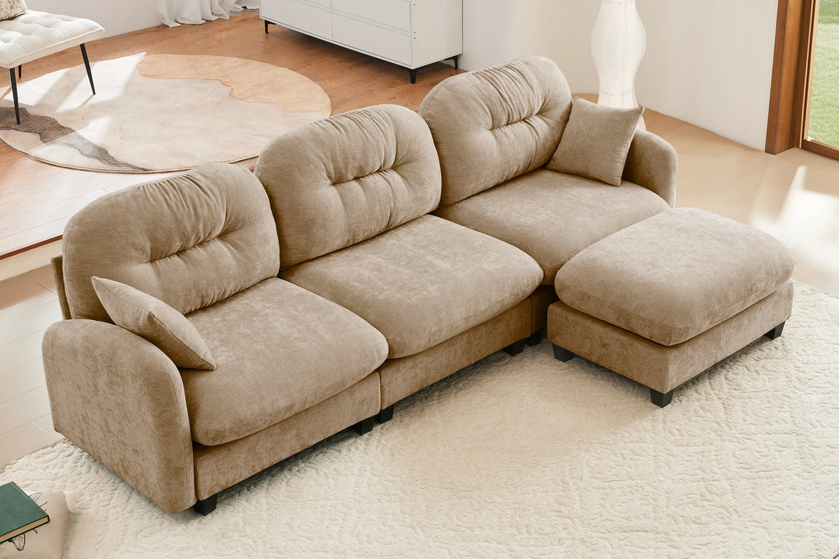 NUVIA 107&quot; 3 Seater Sofa with 1 Ottoman