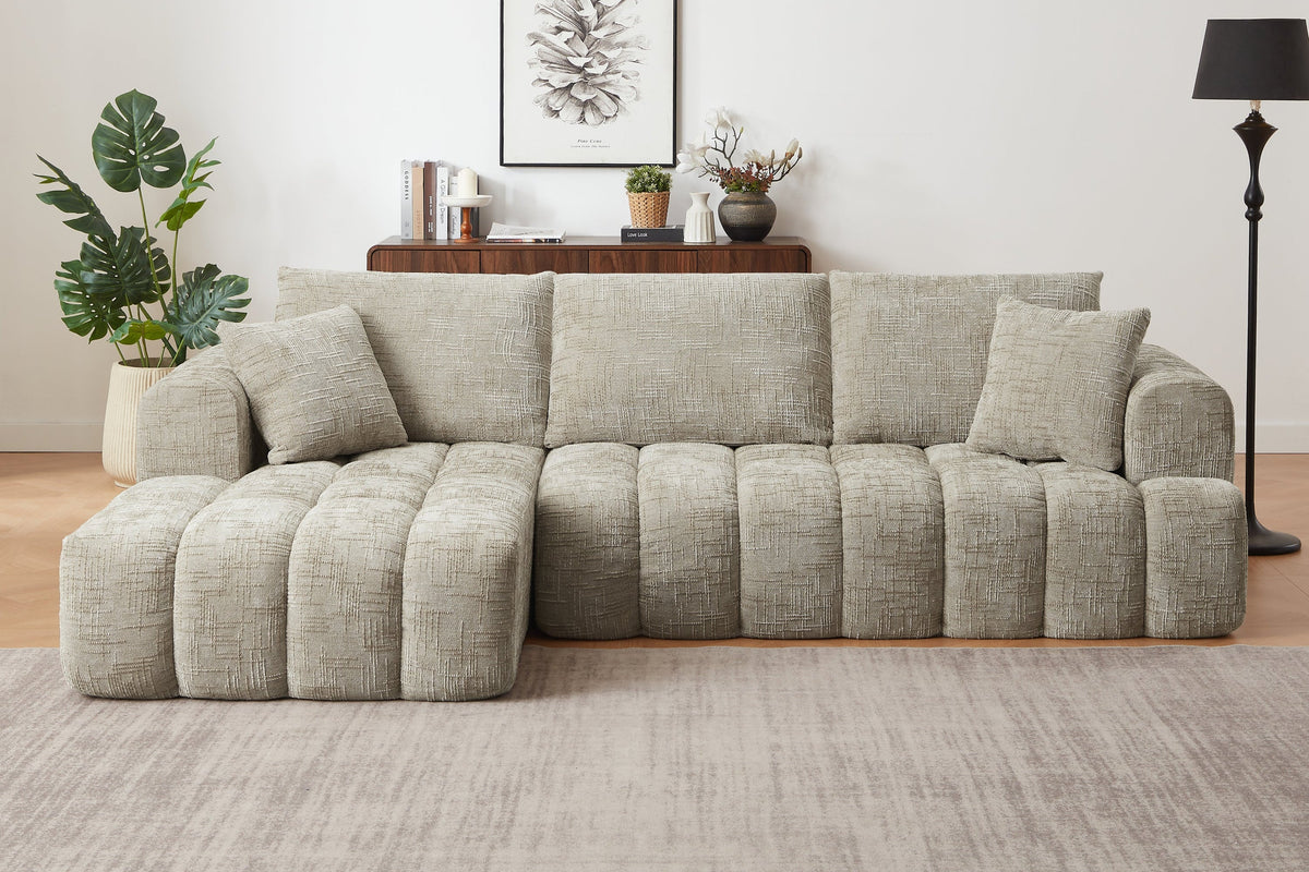 ELARA 108" Chenille Left Chaise Sofa