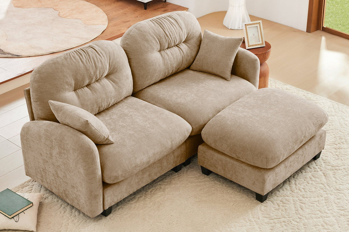 NUVIA 74&quot; Loveseat with 1 Ottoman