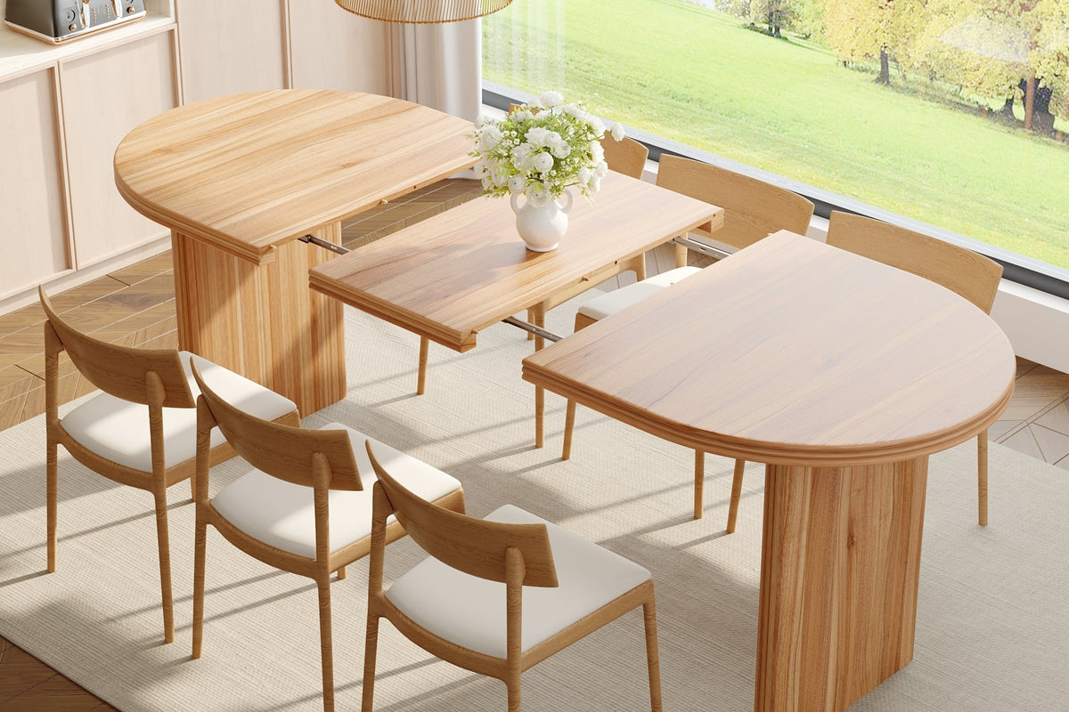 IZANVO 55"-70" Extendable Round Dining Table