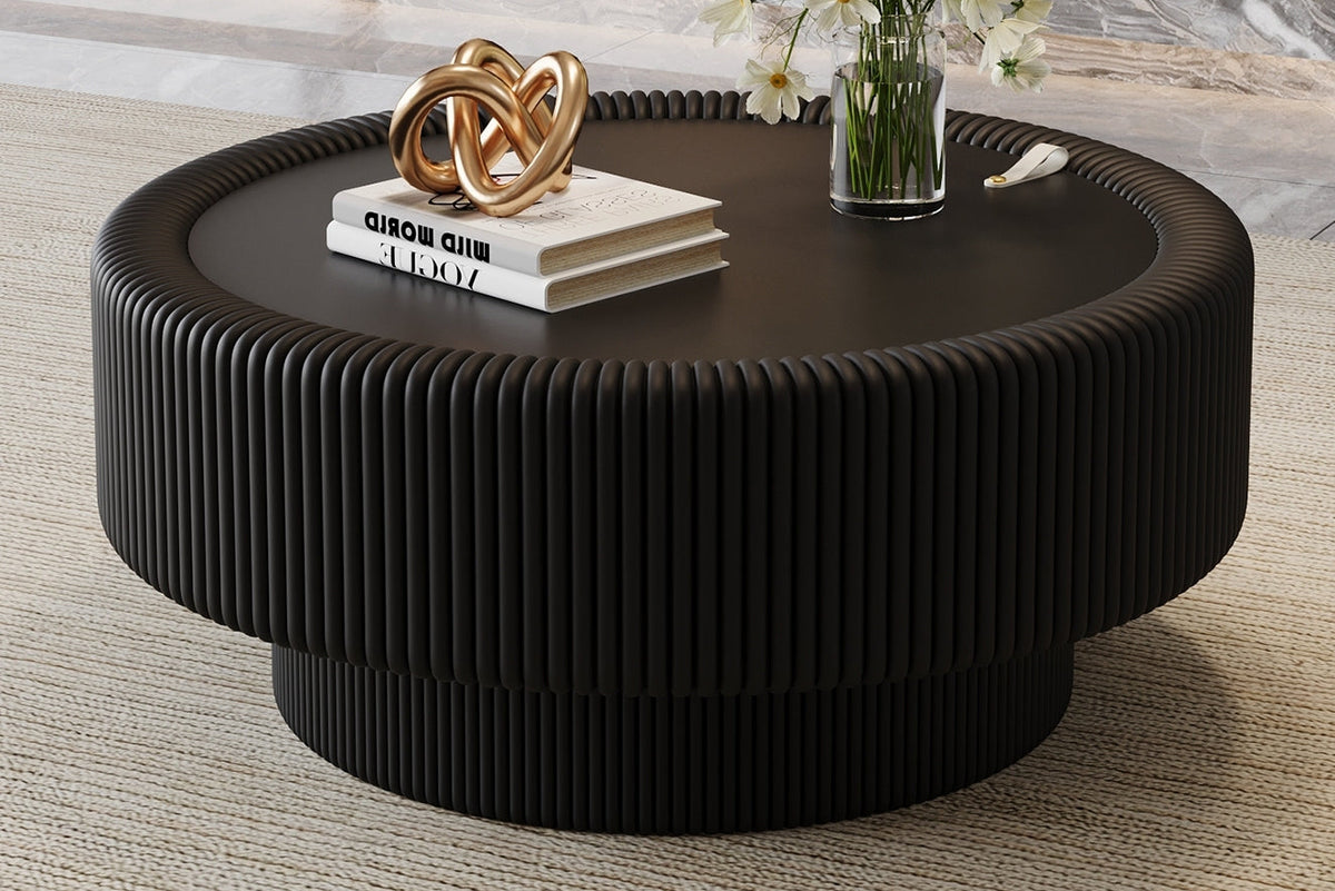 TYRLO 31" Round Fluted Coffee Table
