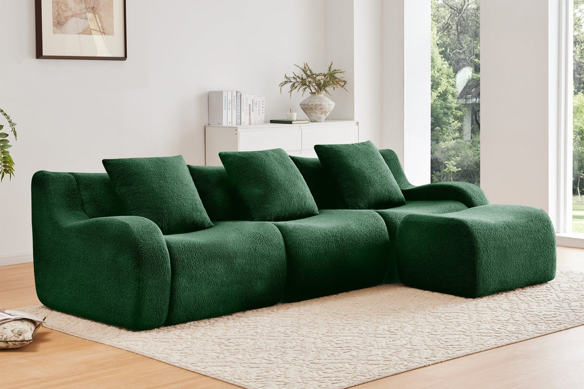 ROMA 115.3" 3-Seater Sofa with 1 Ottoman