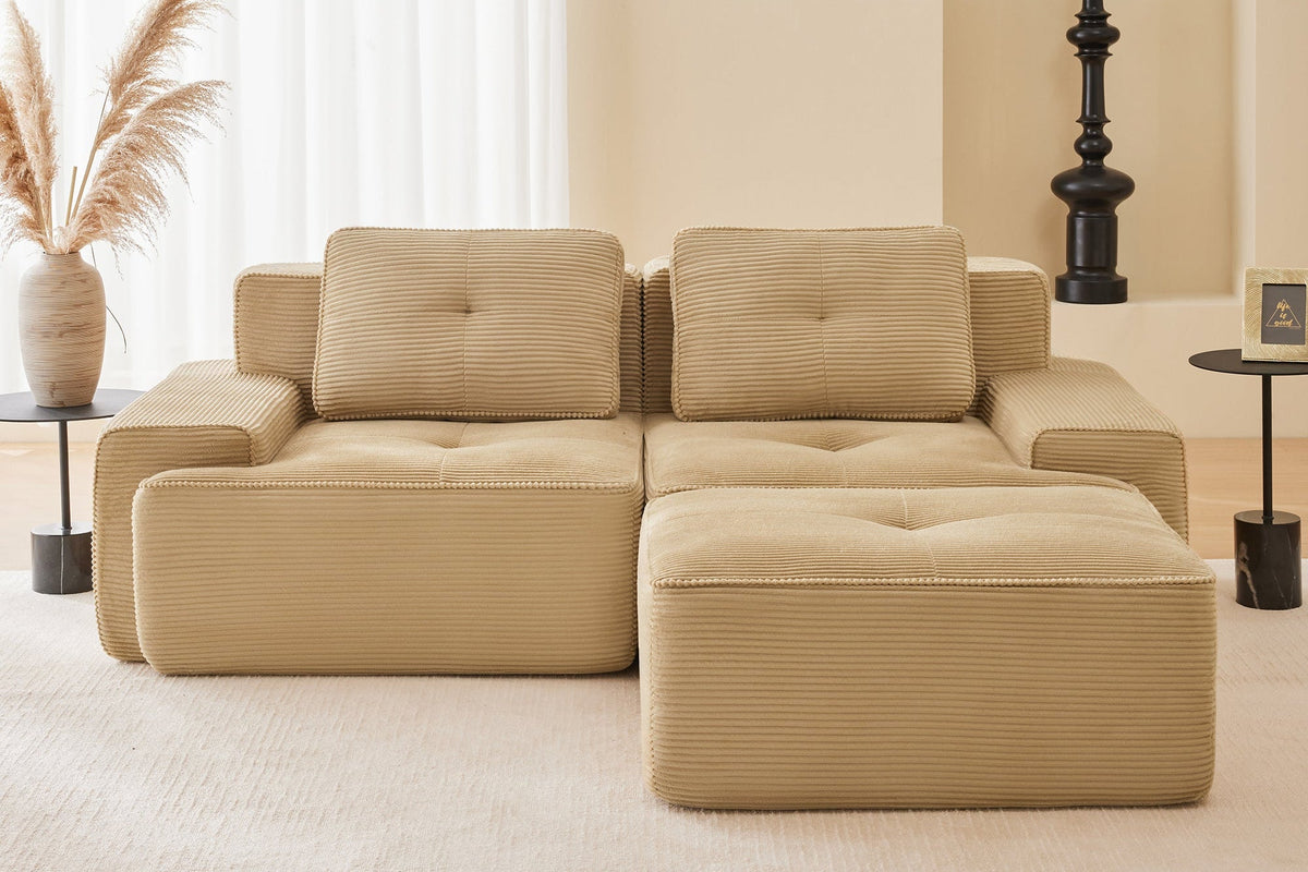 CORDELIA 82" Loveseat with 1 Ottoman