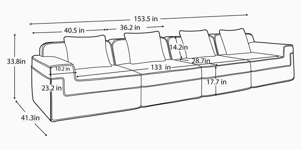 MARTHA 153" 4-Seater Sofa