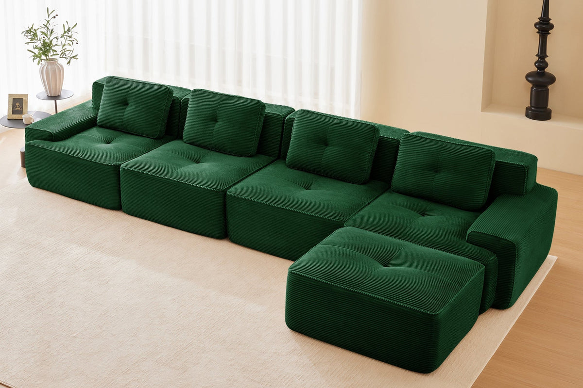 CORDELIA 153" 4-Seater Sofa with 1 Ottoman