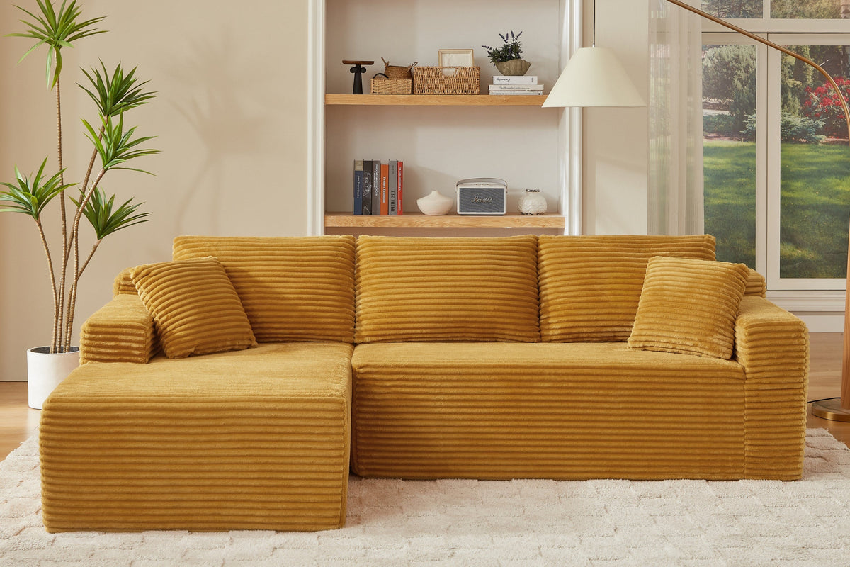 NOUVA 103" Corduroy Left Chaise Sofa