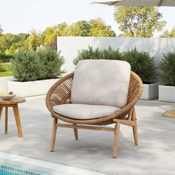 Cozy Papasan Outdoor Lounge Chair