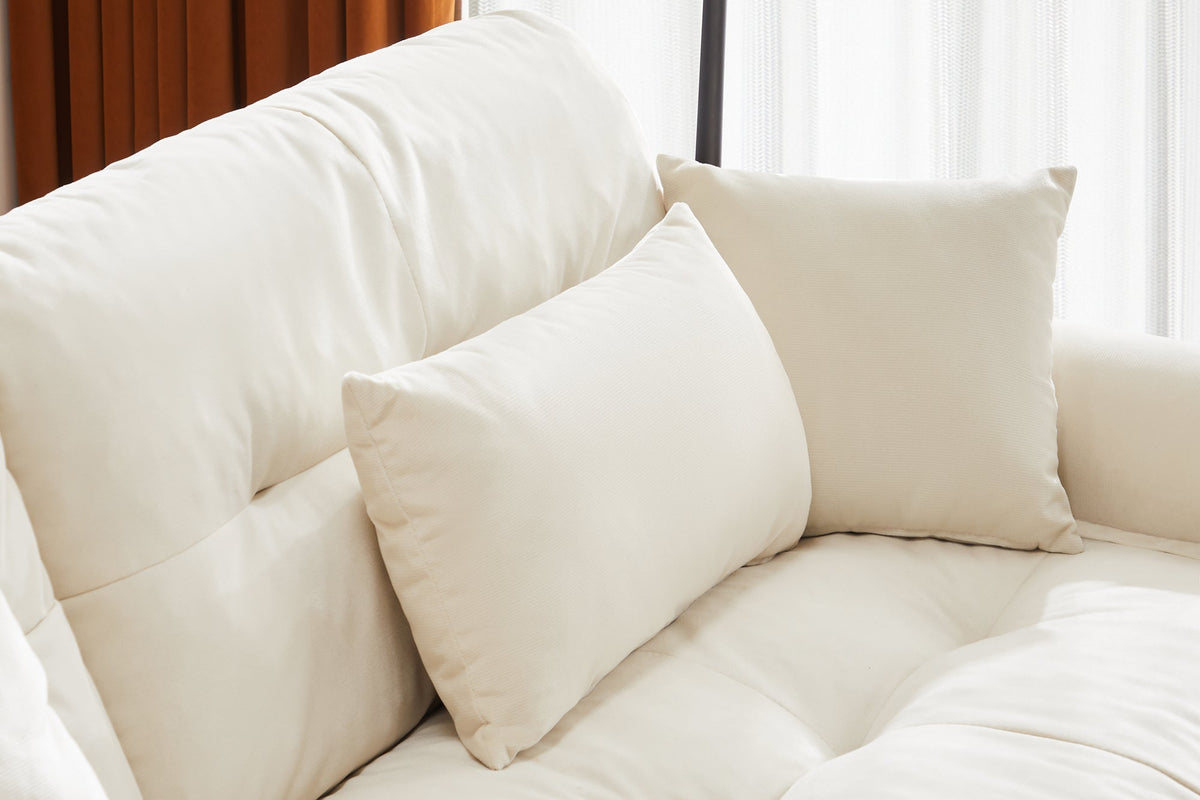 CLOUDIES 94&quot; Loveseat with 2 Ottomans