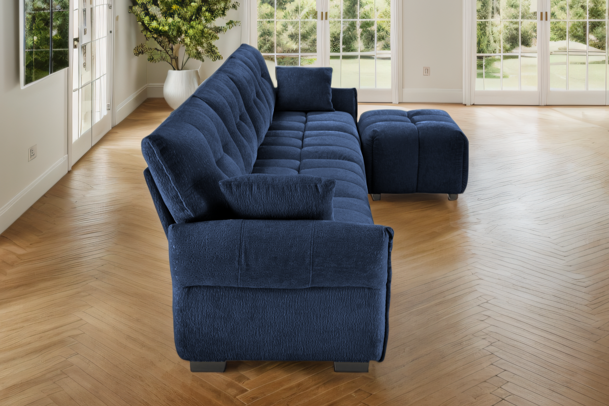 CHARLOTTE 141&quot; 4 Seater Sofa 1 Ottoman
