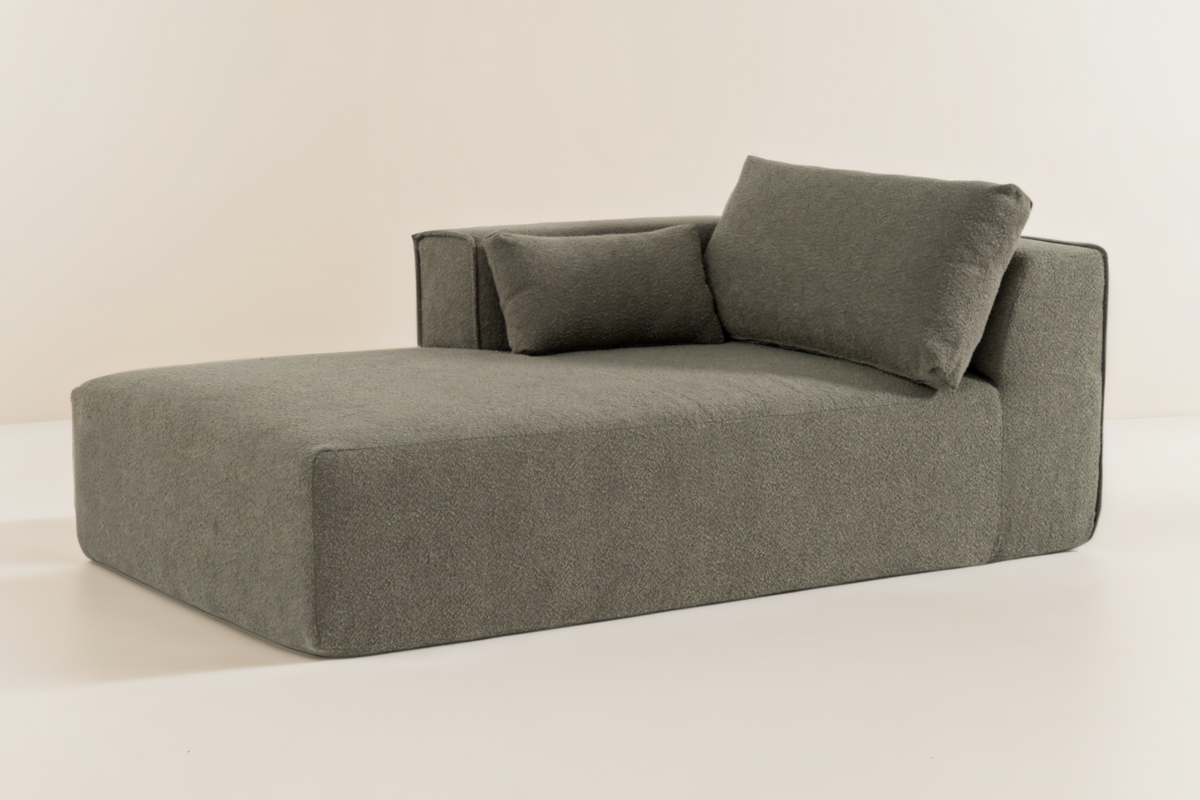 NOUVA 112&quot; Boucle Sectional + Complimentary Side Table