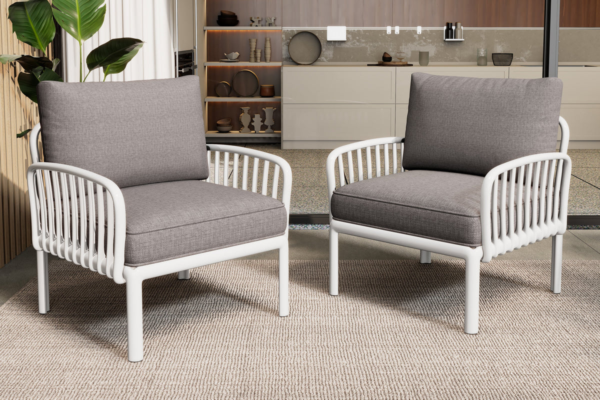 VIONA 30" Outdoor Patio Club Chair - Set of 2