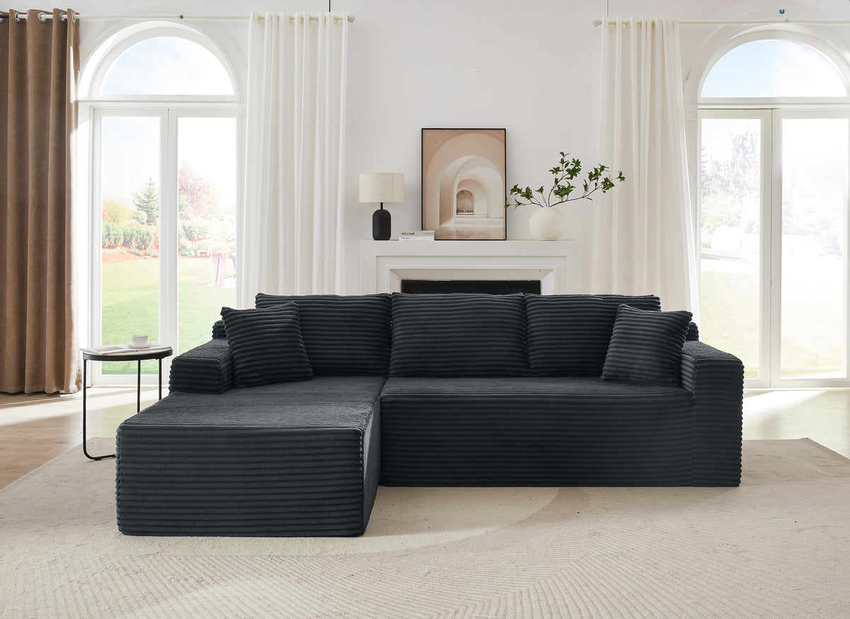 NOUVA 103" Corduroy Left Chaise Sofa