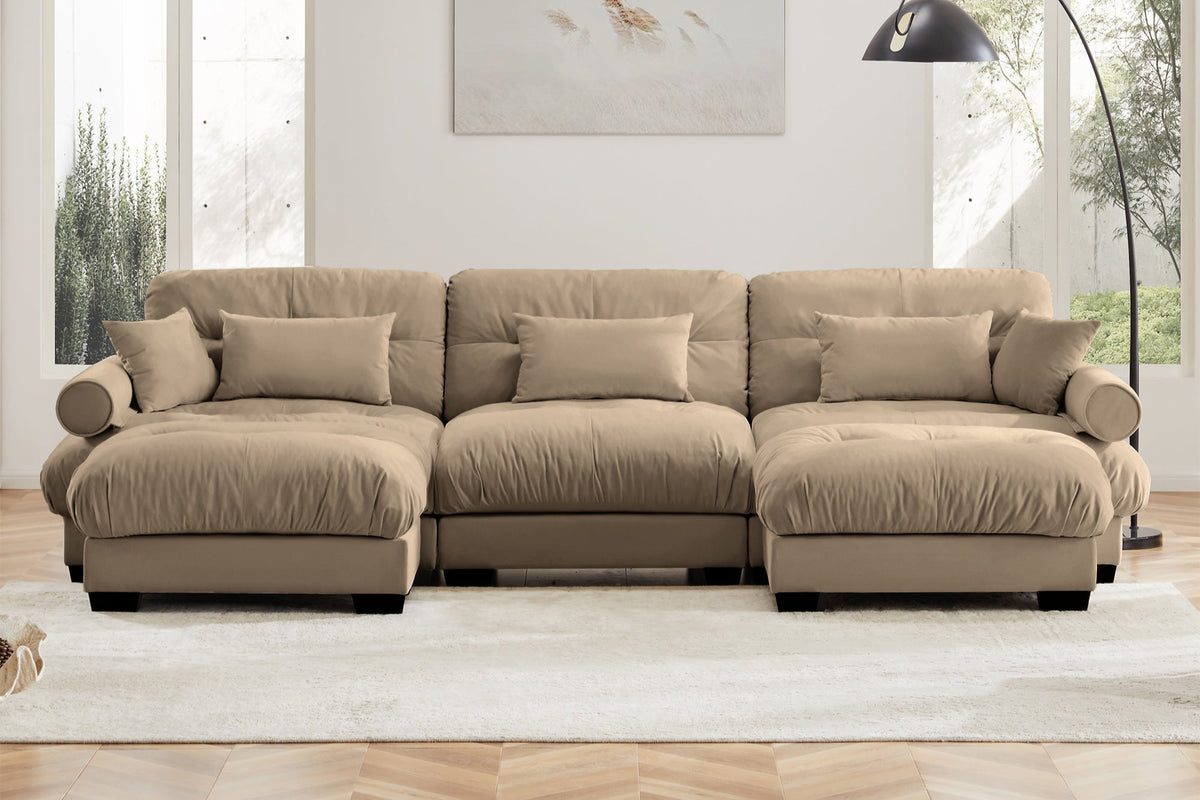 CLOUDIES 134&quot; 3 Seater Sofa with 2 Ottomans