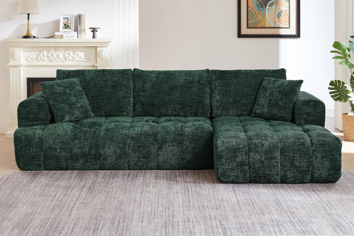ELARA 108" Chenille Right Chaise Sofa