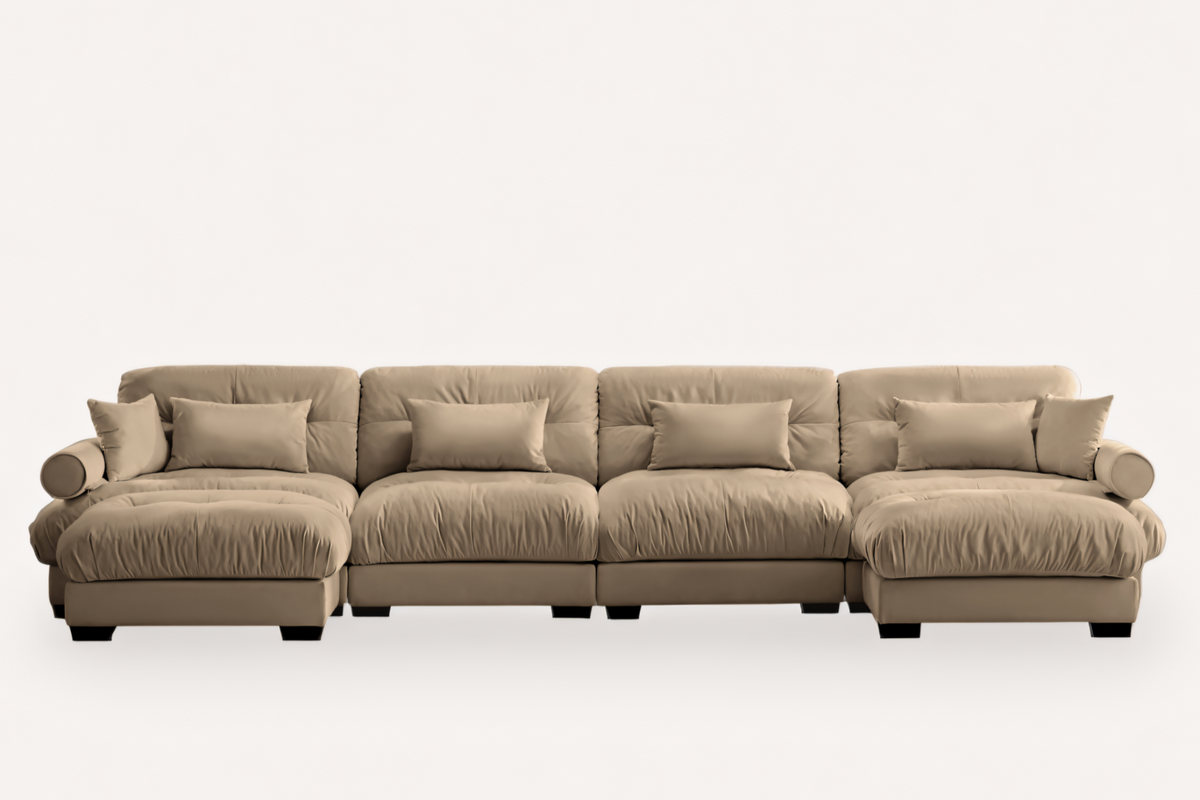 CLOUDIES 173&quot; 4 Seater Sofa with 2 Ottomans
