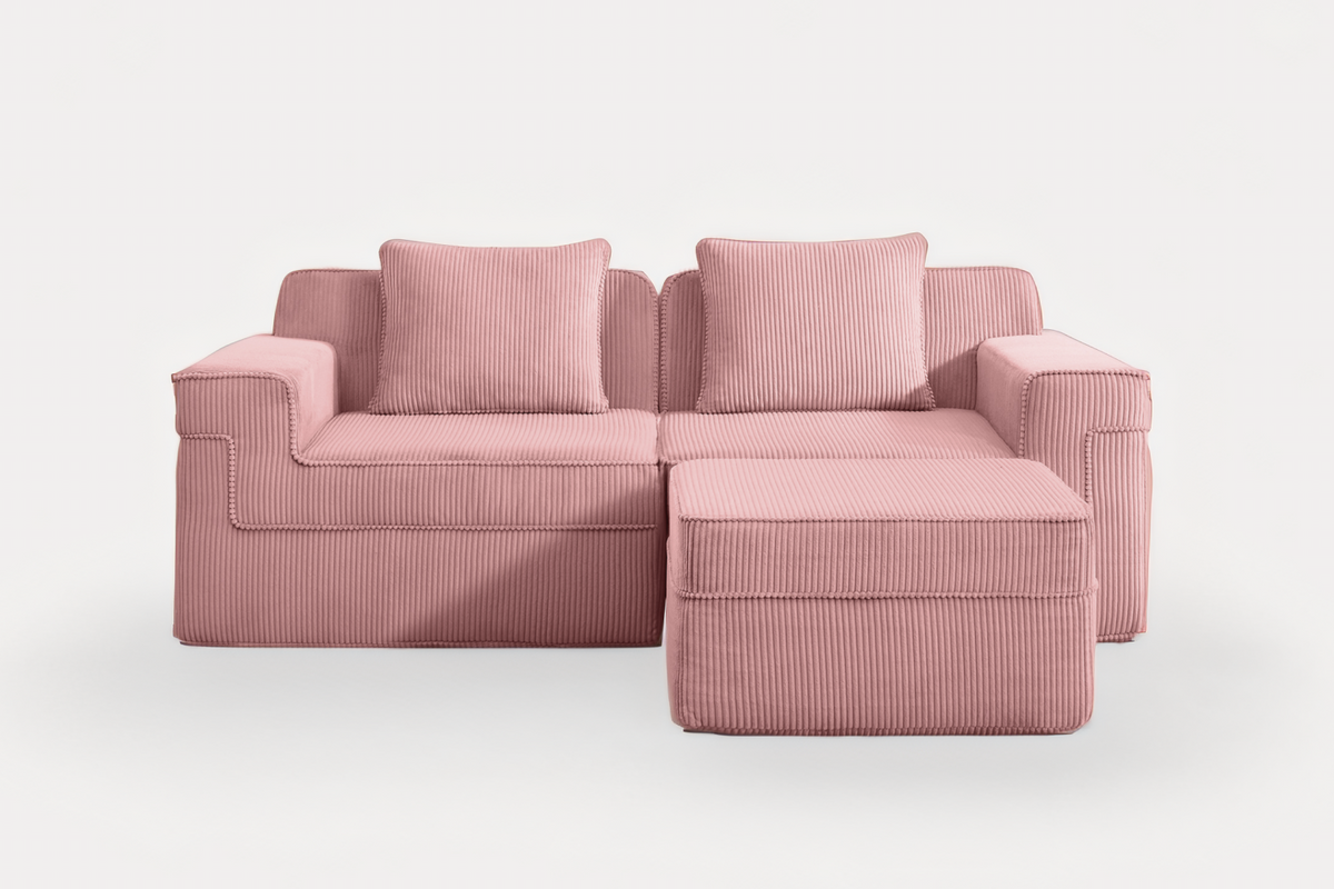 MARTHA 81" Loveseat with 1 Ottoman