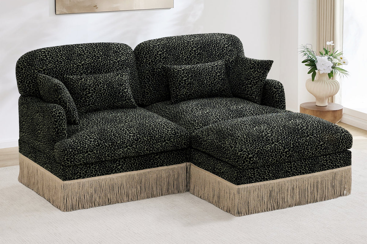 ORLAVO 69" Loveseat With 1 Ottoman